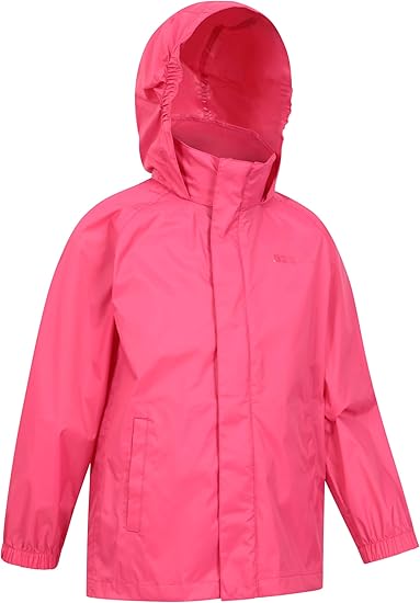 Mountain Warehouse Pakka Kids Waterproof Jacket - Wind Resistant, Lightweight,Breathable Rain Coat for Girls & Boys, Packaway Bag - For Rain, Spring Summer