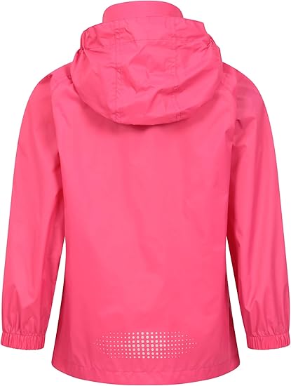 Mountain Warehouse Pakka Kids Waterproof Jacket - Wind Resistant, Lightweight,Breathable Rain Coat for Girls & Boys, Packaway Bag - For Rain, Spring Summer