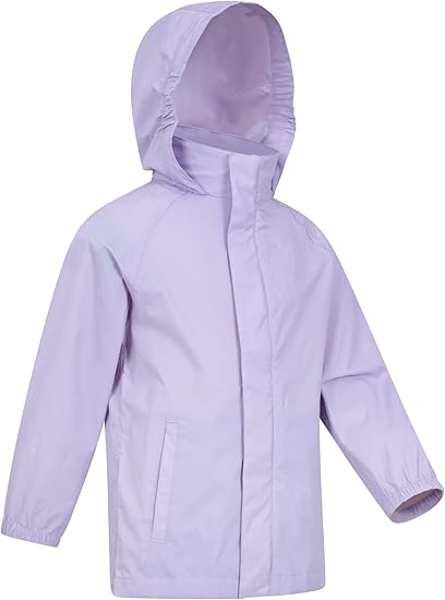 Mountain Warehouse Pakka Kids Waterproof Jacket - Wind Resistant, Lightweight,Breathable Rain Coat for Girls & Boys, Packaway Bag - For Rain, Spring Summer