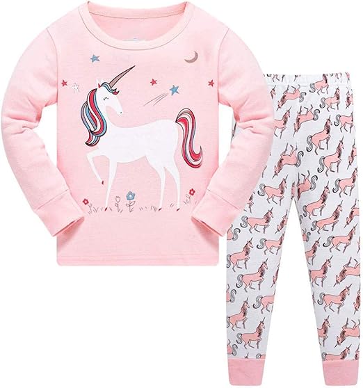 TEDD Girls Christmas Pyjamas Set Toddler Clothes Sleepwear Animal Printed Nightwear Winter Long Sleeve Pjs 2 Piece Outfit Xmas Gift for Kids